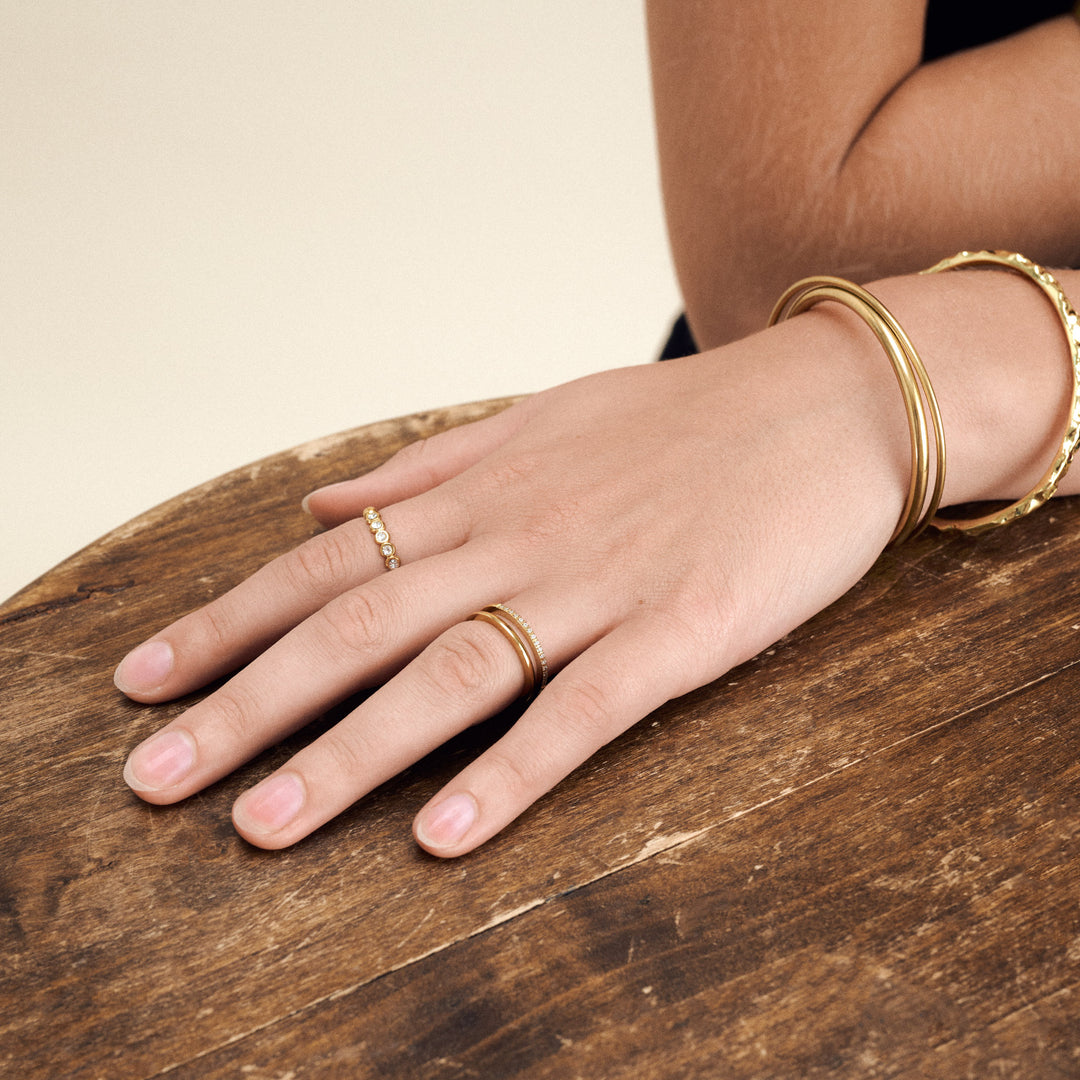 Melissa - Bague Duo Cristal en Acier Inoxydable