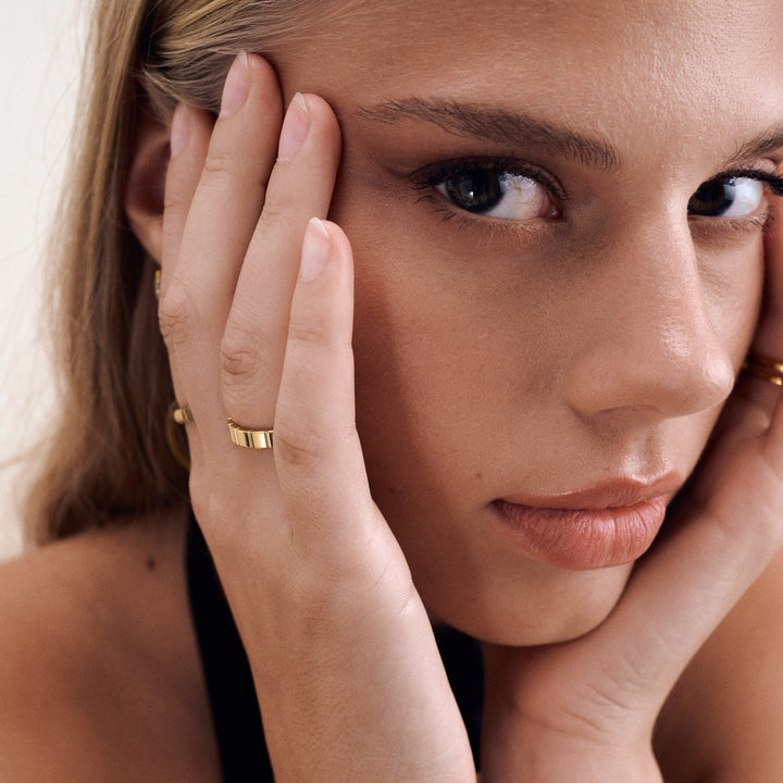 Emelyn - Anello di Cristallo in Acciaio Inossidabile