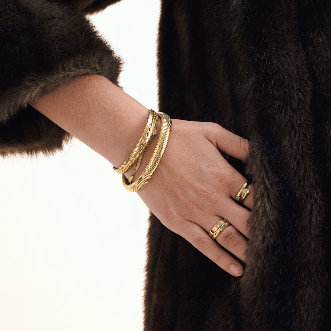 Emelyn - Anello di Cristallo in Acciaio Inossidabile