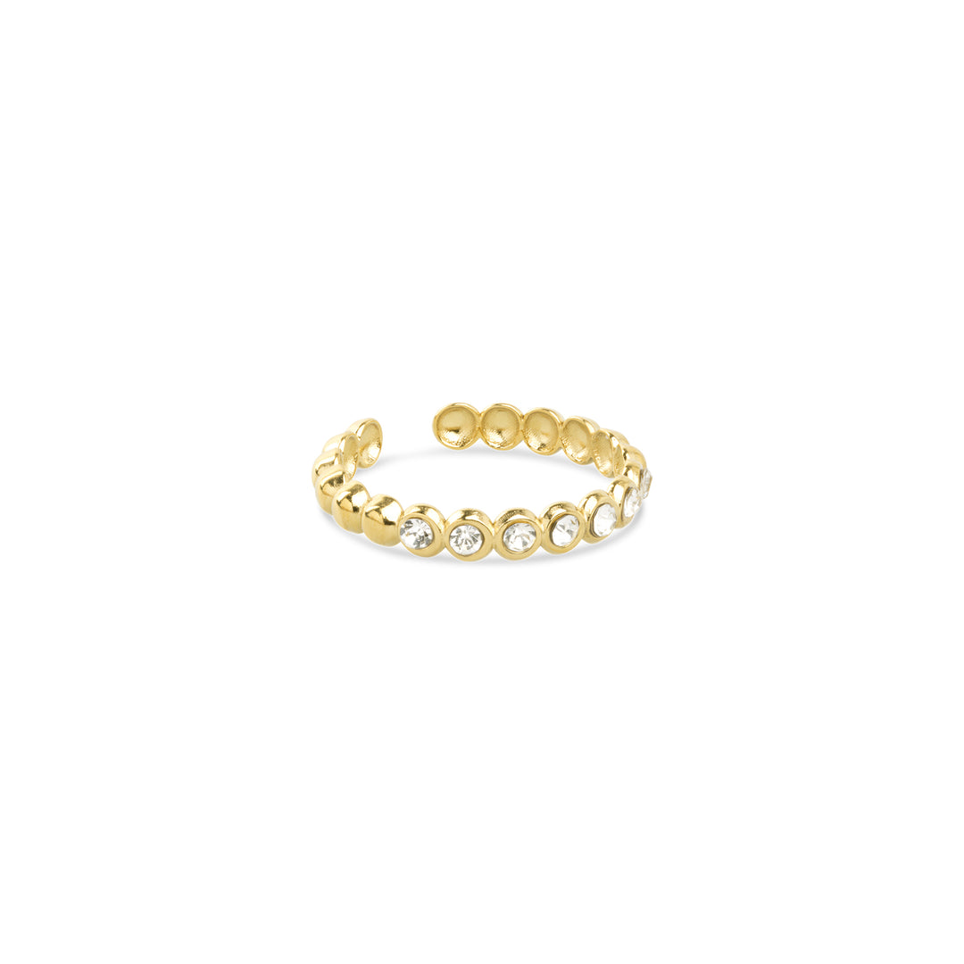 Pernilla - Bague en Cristal en Acier Inoxydable