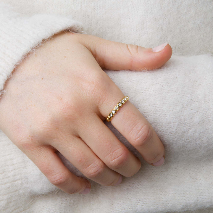 Pernilla - Bague en Cristal en Acier Inoxydable