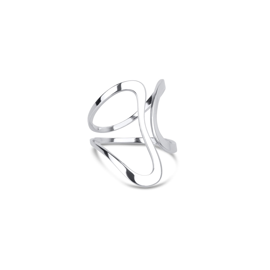 Minou - Abstrakter Ring Edelstahl