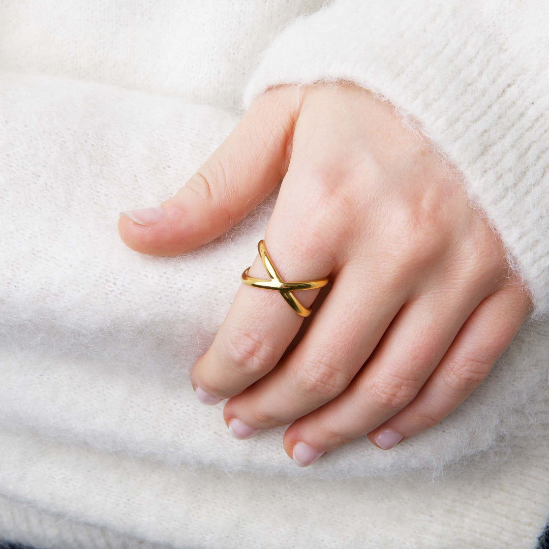 Mona - Bague Abstraite Acier Inoxydable