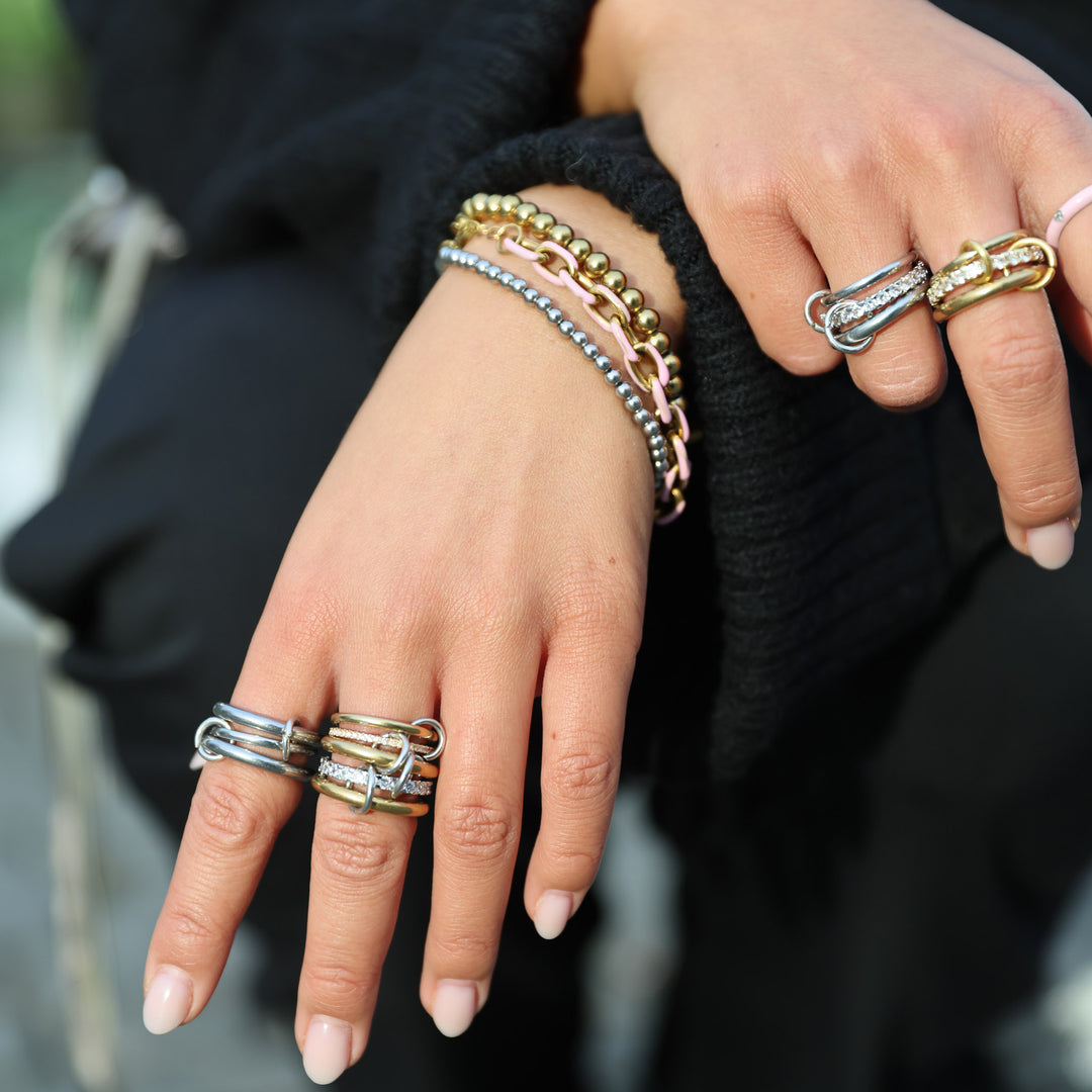 Ethel - Ringstack Kristall Edelstahl