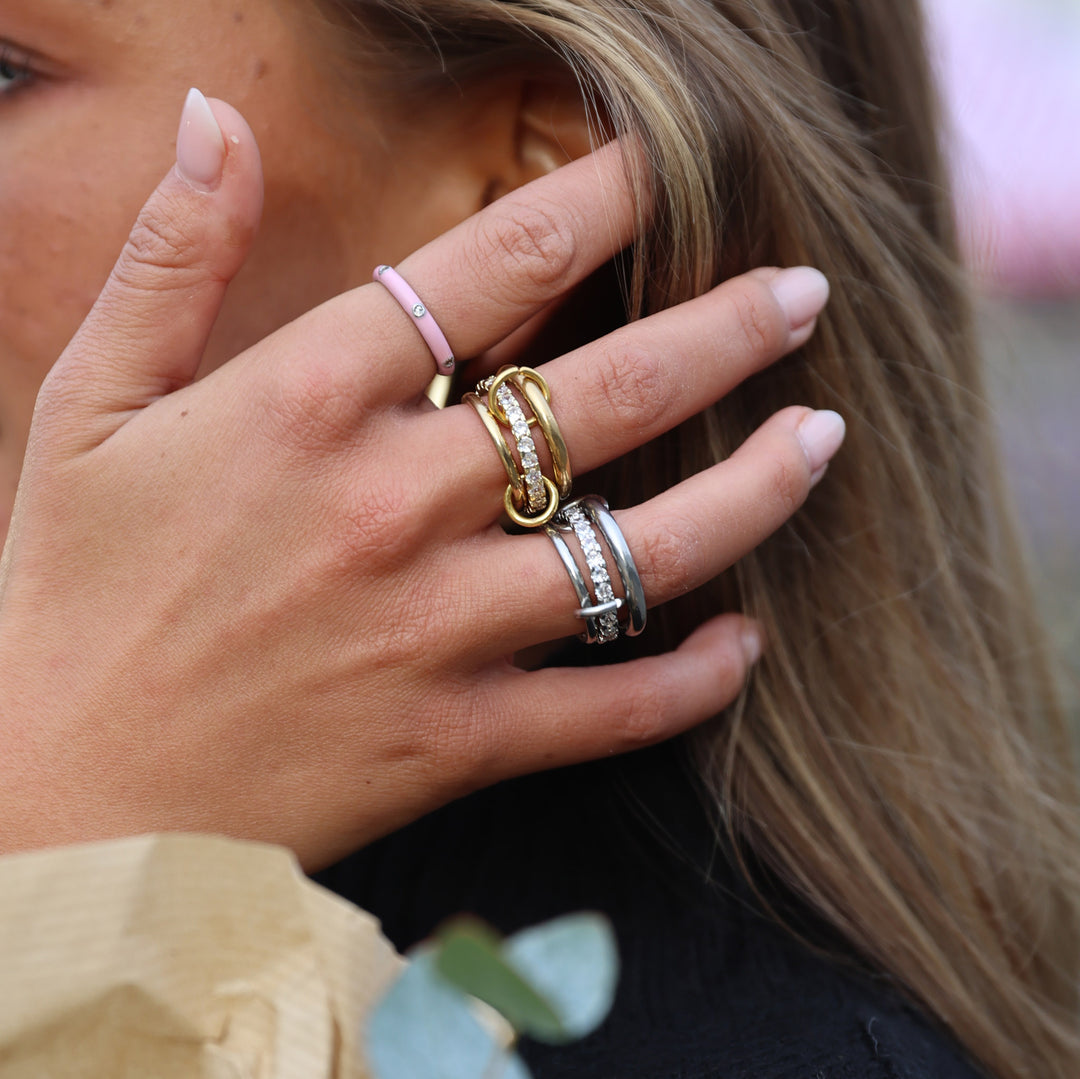 Ethel - Ringstack Kristall Edelstahl