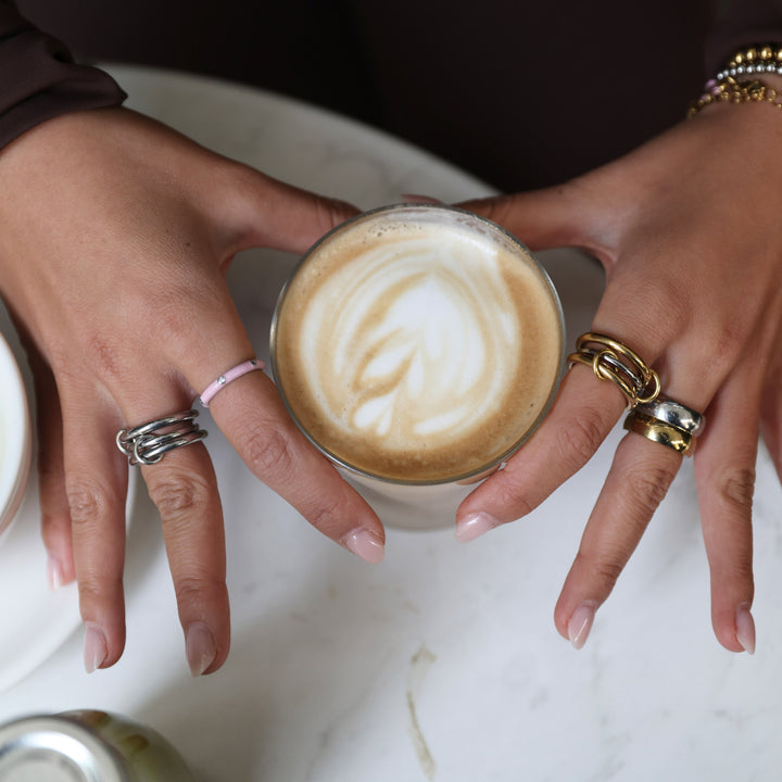 Irene - Anello Impilato Elegante in Acciaio Inossidabile