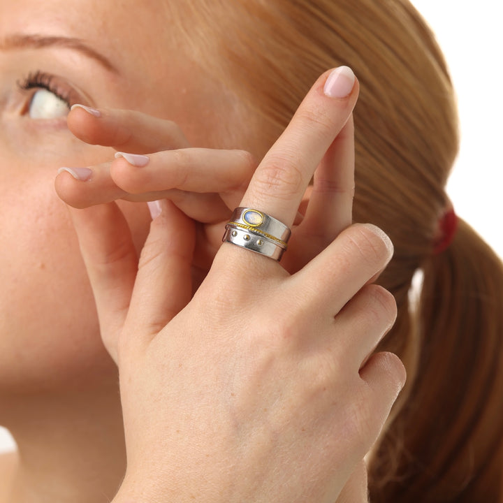 Isra - Anello d'Impatto in Acciaio Inossidabile Boho