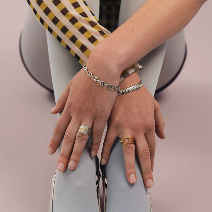 Isra - Anello d'Impatto in Acciaio Inossidabile Boho