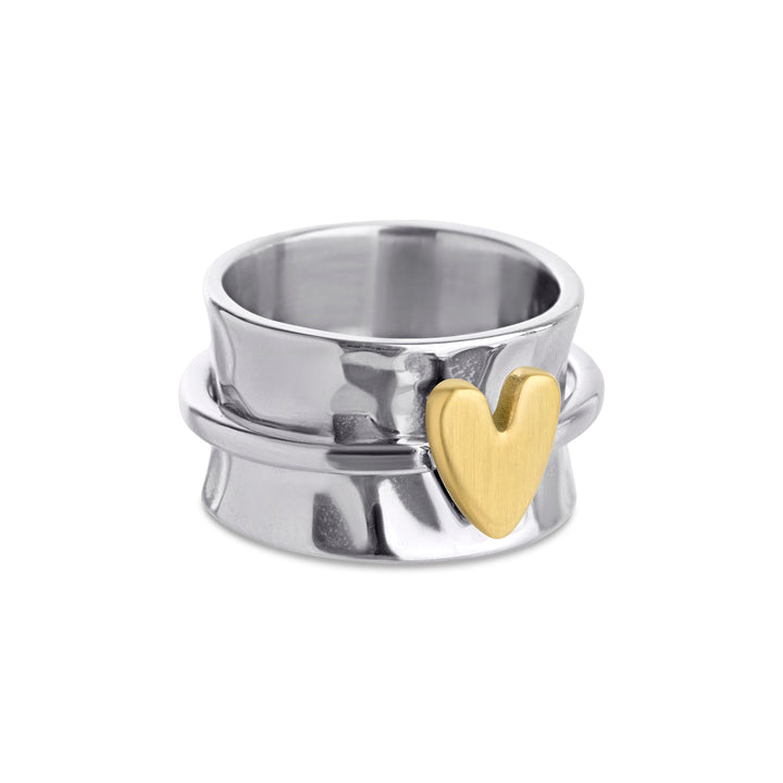 Idun – Herz-Statement-Ring aus Edelstahl