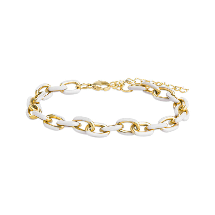 Ines - Buntes Gliederarmband aus Edelstahl