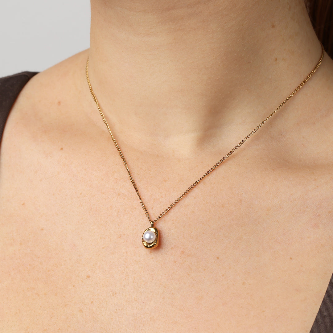 Ilse - Collier de perles en acier inoxydable