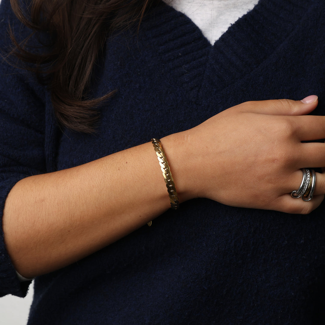 Cornelia - Bracciale a catena in acciaio inox
