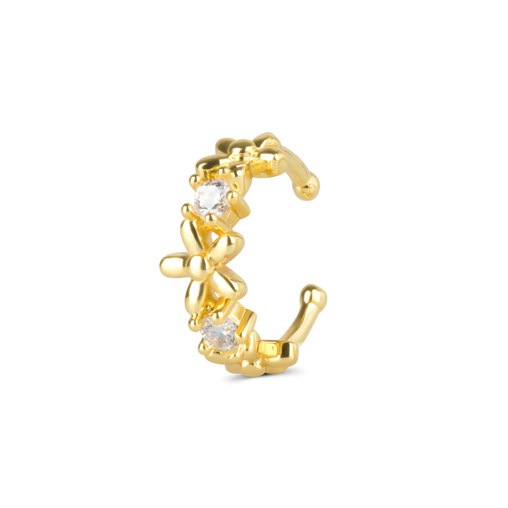 Georgie - Ear Cuff Blumen Edelstahl