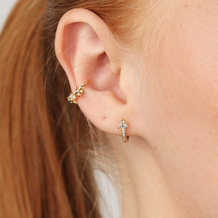 Della - Kristall-Creolen Edelstahl