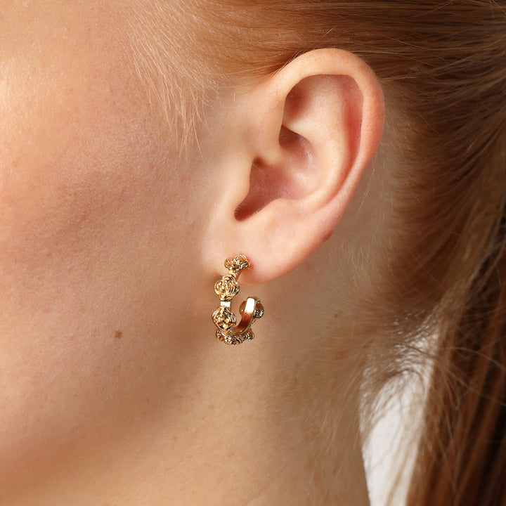 Gerda - Flower Stud Earrings Stainless Steel