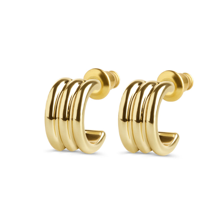 Gun - Multi Layered Stud Earrings Stainless Steel