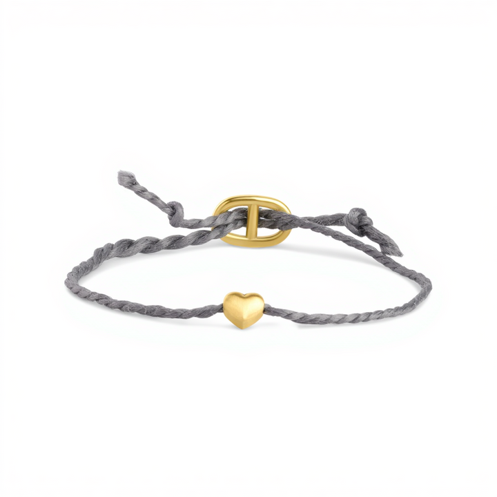 Alex - Braccialetto in corda acciaio inox