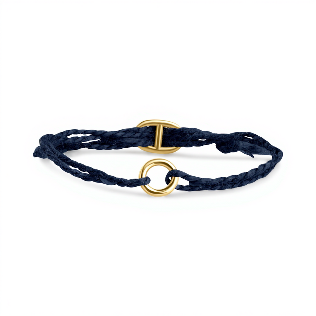 Alex - Braccialetto in corda acciaio inox