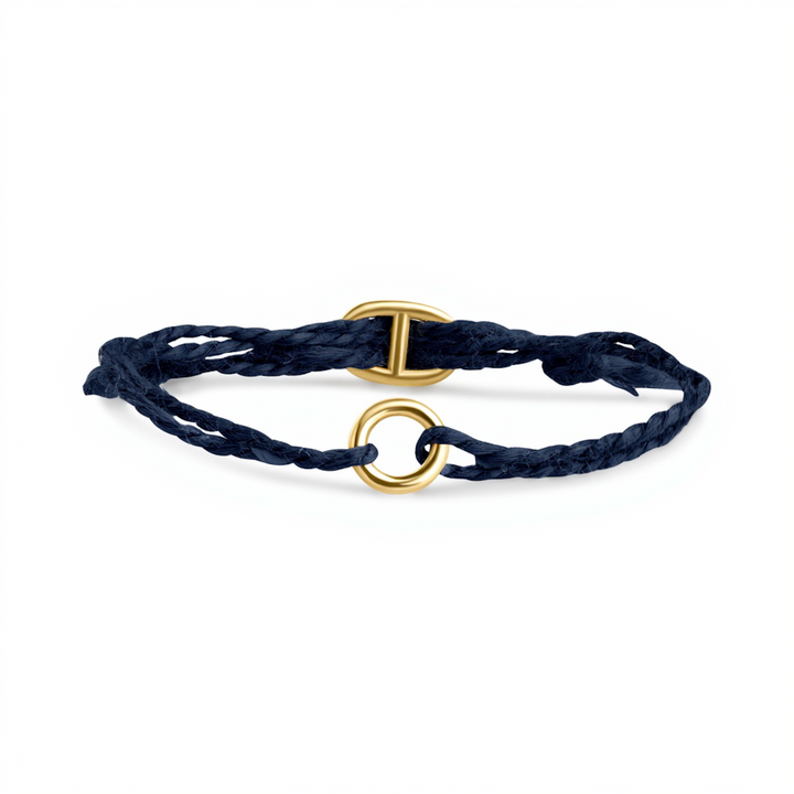 Alex - Braccialetto in corda acciaio inox