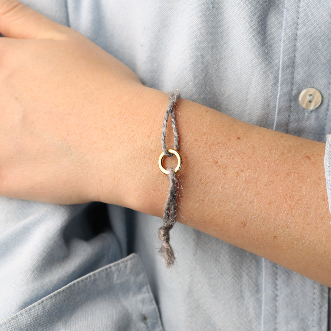 Alex - Braccialetto in corda acciaio inox