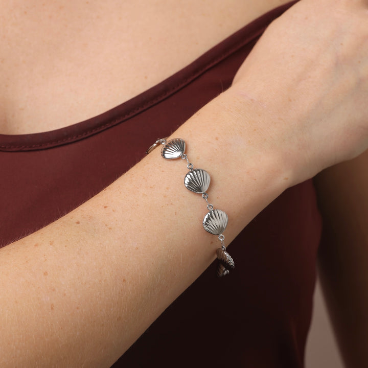Estrid - Muschelarmband aus Edelstahl | Timi of Sweden