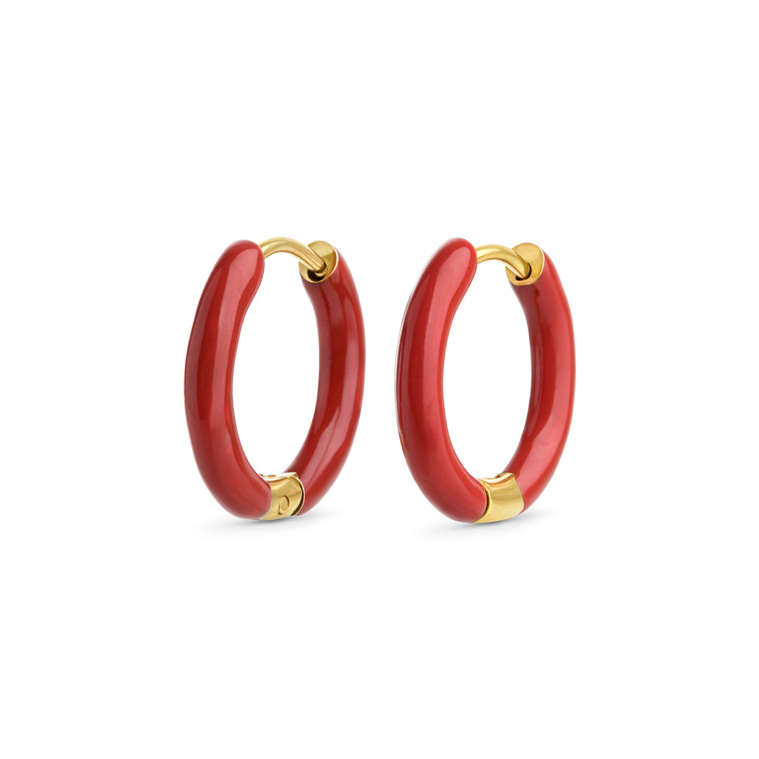 Kaja - Orecchini a cerchio Huggie 17mm Acciaio inossidabile