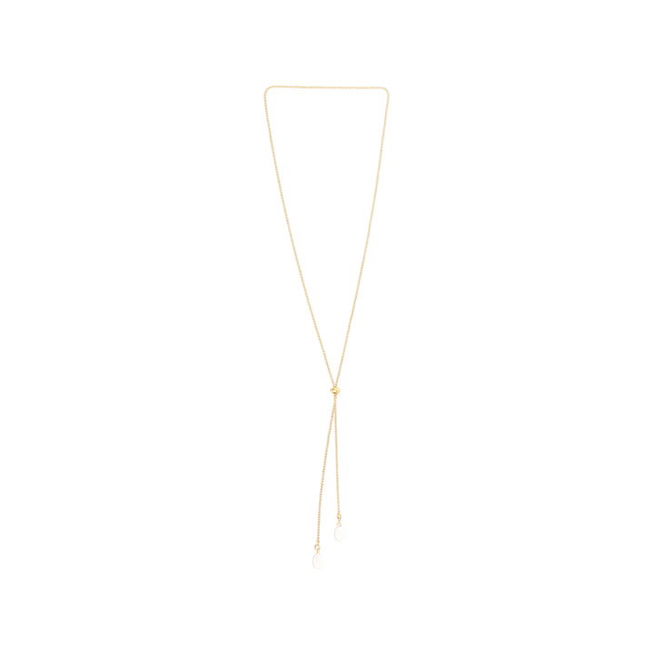 Barbro - Lariat-Perlenkette aus Edelstahl