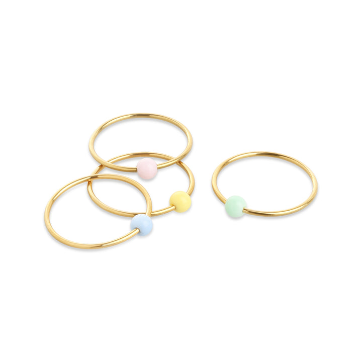 Disa - Color Bead Rings Stainless Steel
