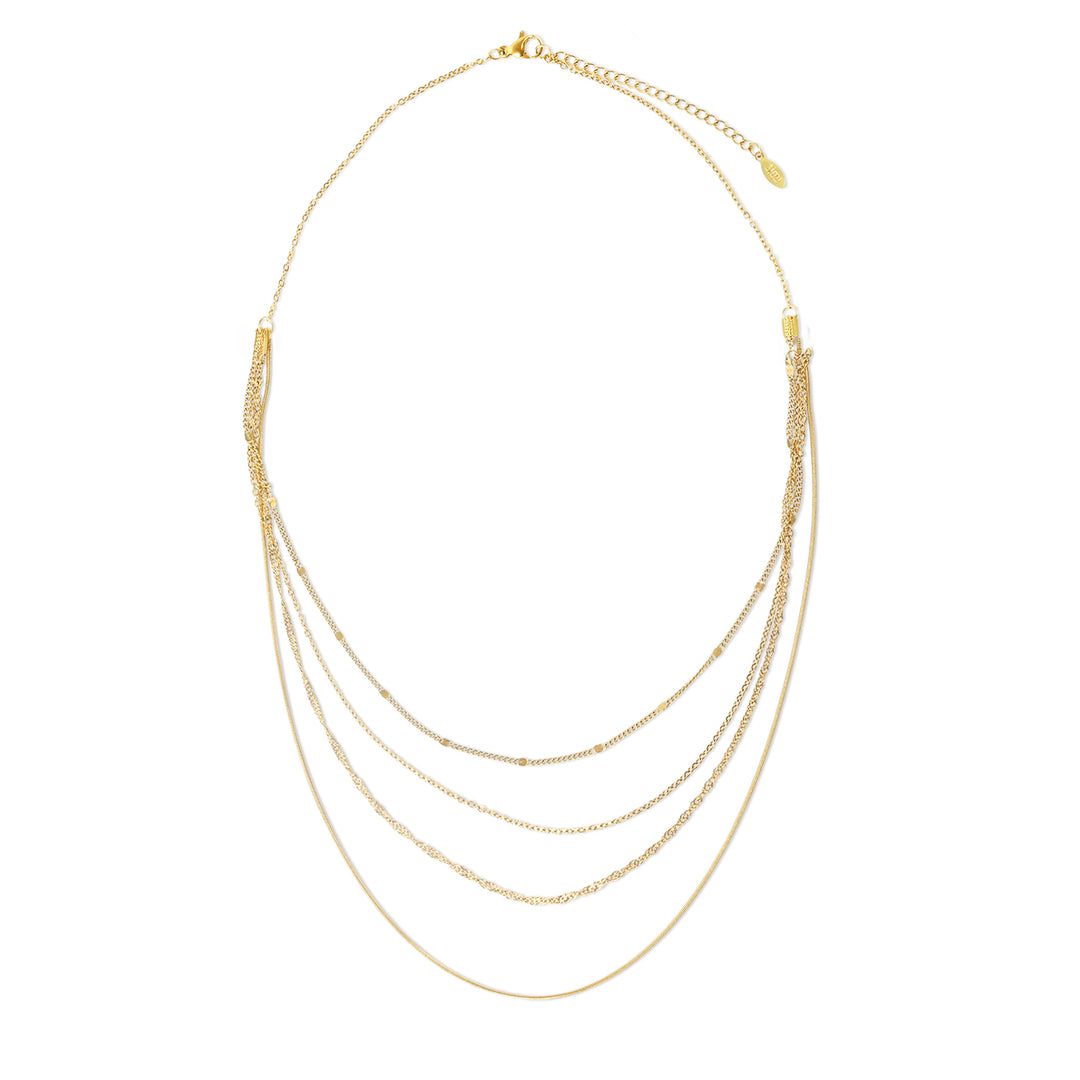 Abida - Collana Multi Catena in Acciaio Inossidabile