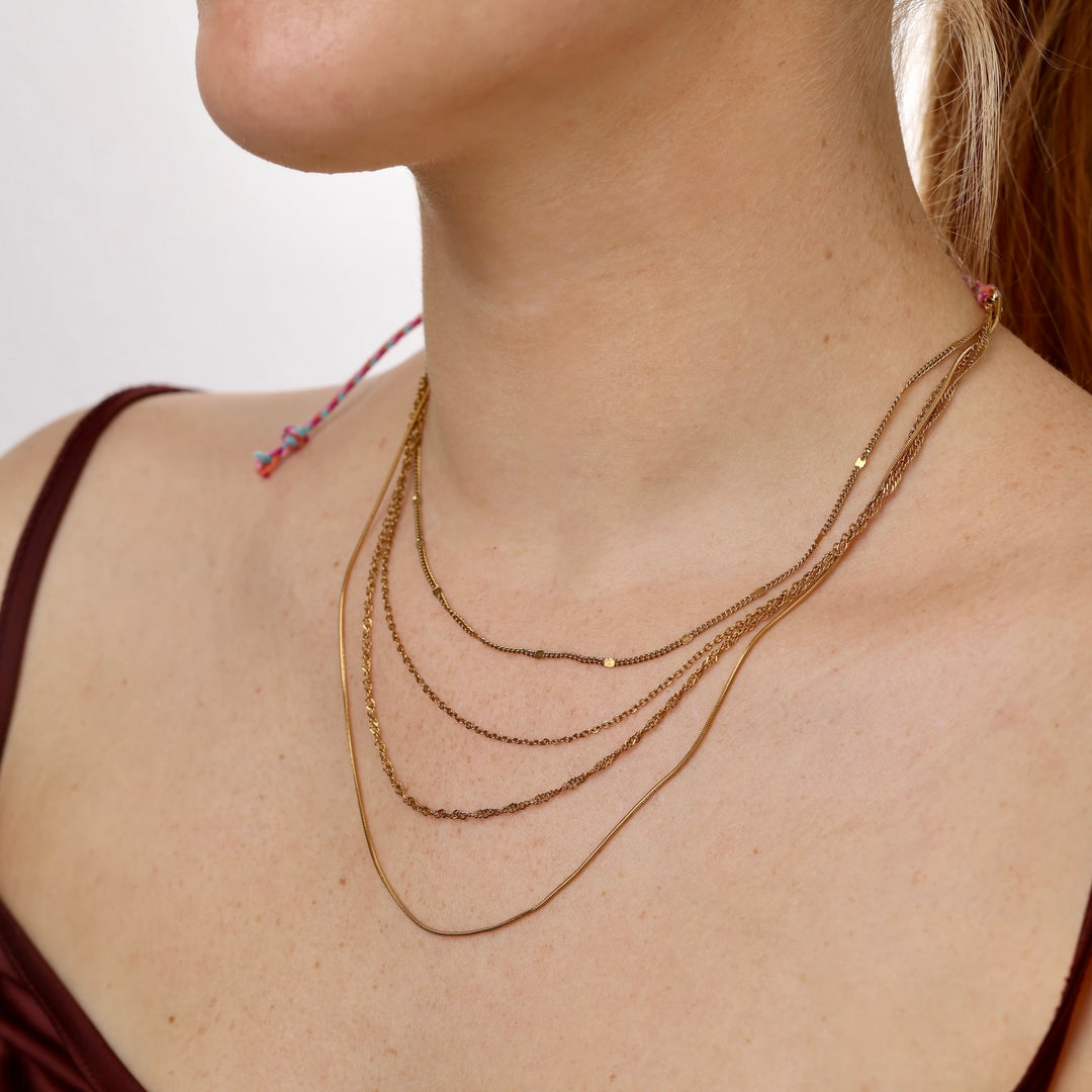 Abida - Collana Multi Catena in Acciaio Inossidabile