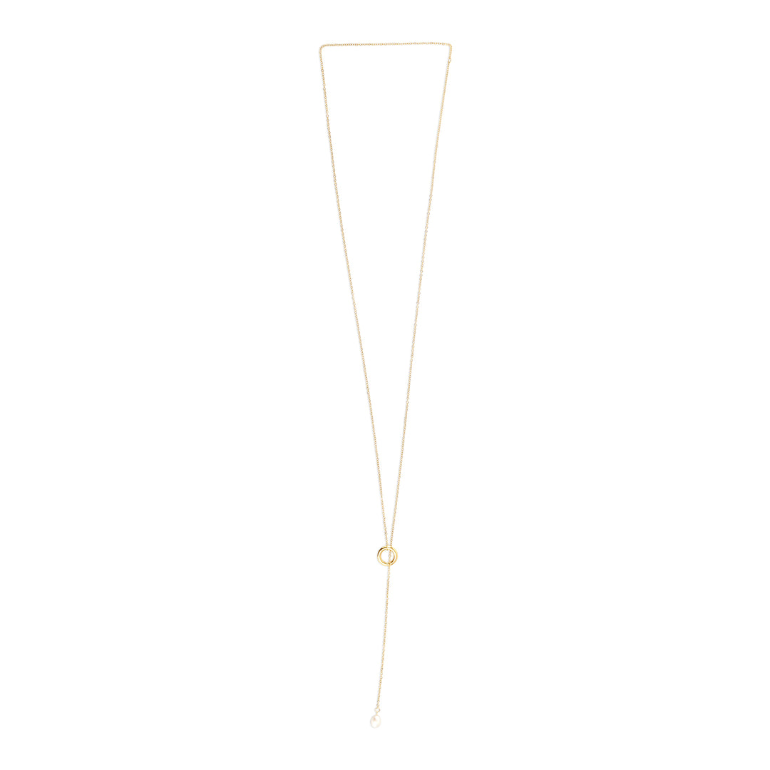Boel - Lariat-Perlenkette aus Edelstahl