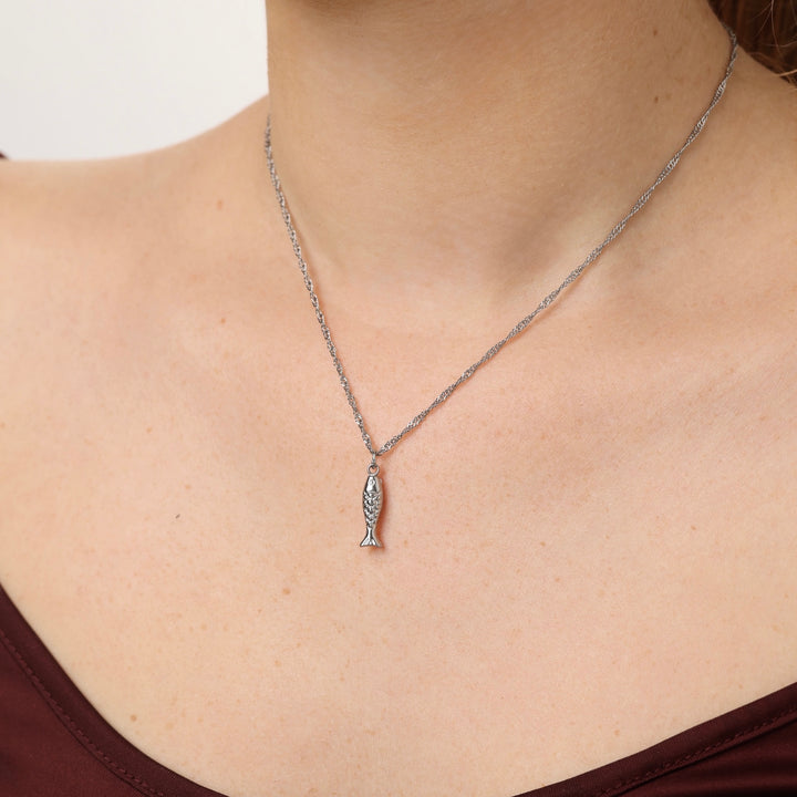 Boel - Lariat-Perlenkette aus Edelstahl