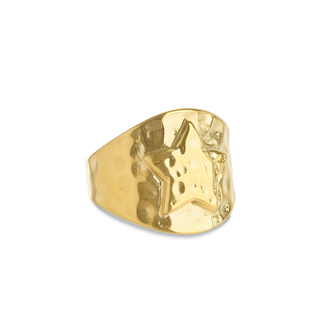 Yrsa - Bague Étoile en Acier Inoxydable