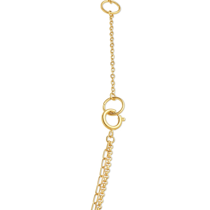Onyx - Collier à chaînes superposées en acier inoxydable