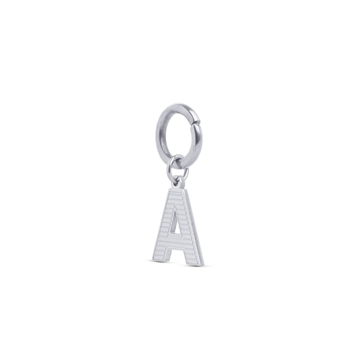 Sanya - Charm Initial en Acier Inoxydable Argenté