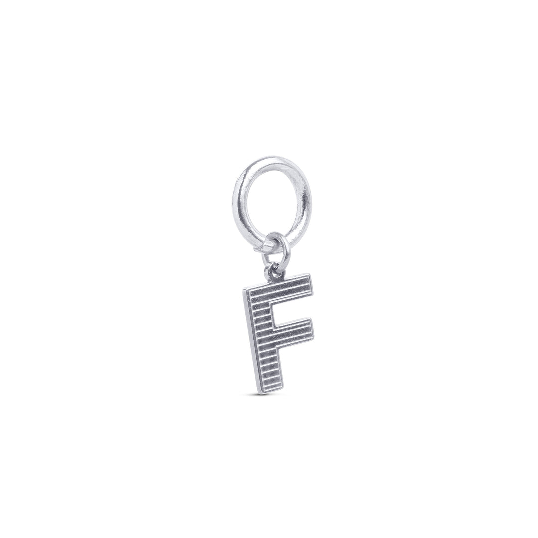 Sanya - Charm Initial en Acier Inoxydable Argenté
