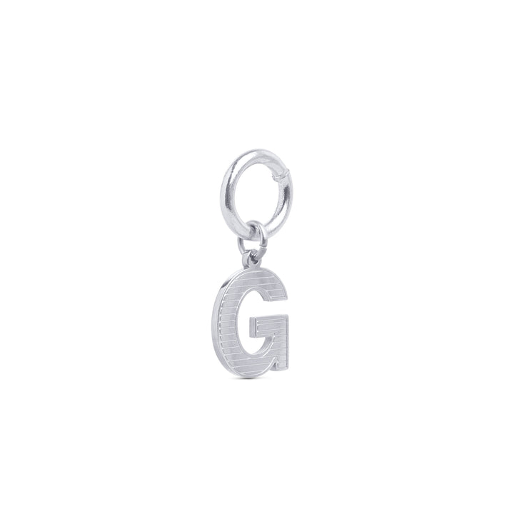 Sanya - Charm Initial en Acier Inoxydable Argenté