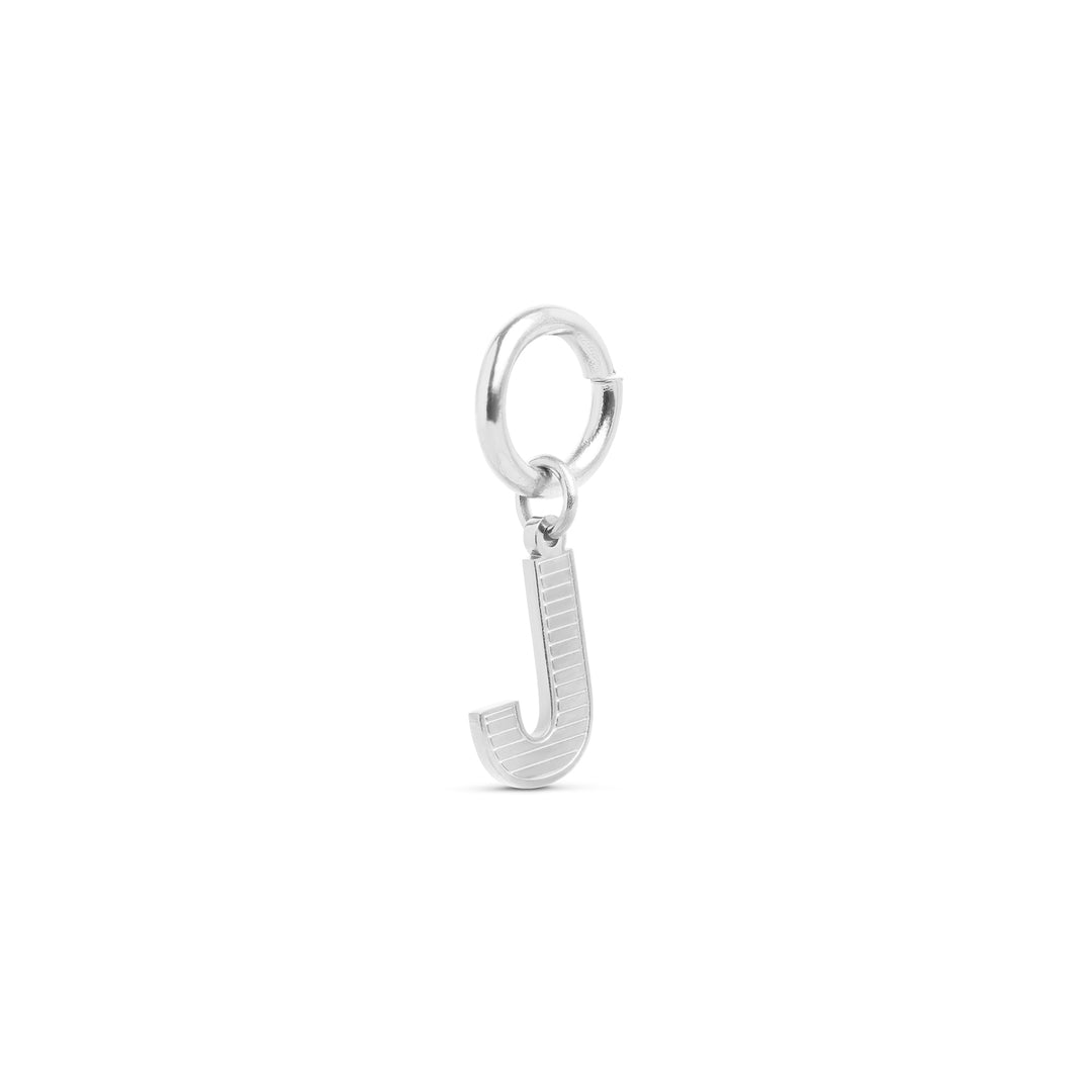 Sanya - Charm Initial en Acier Inoxydable Argenté