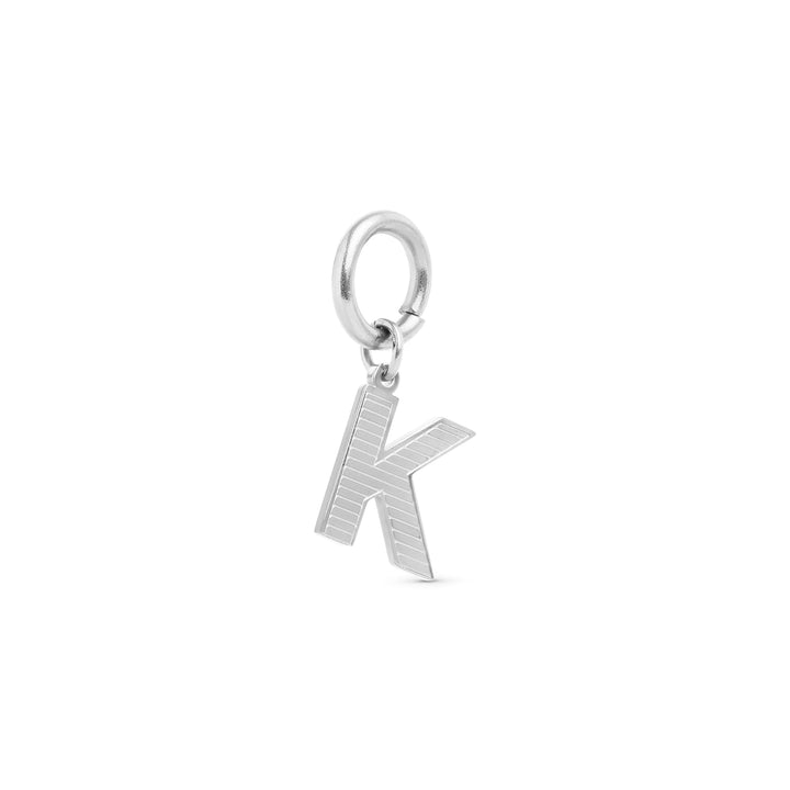 Sanya - Charm Initial en Acier Inoxydable Argenté