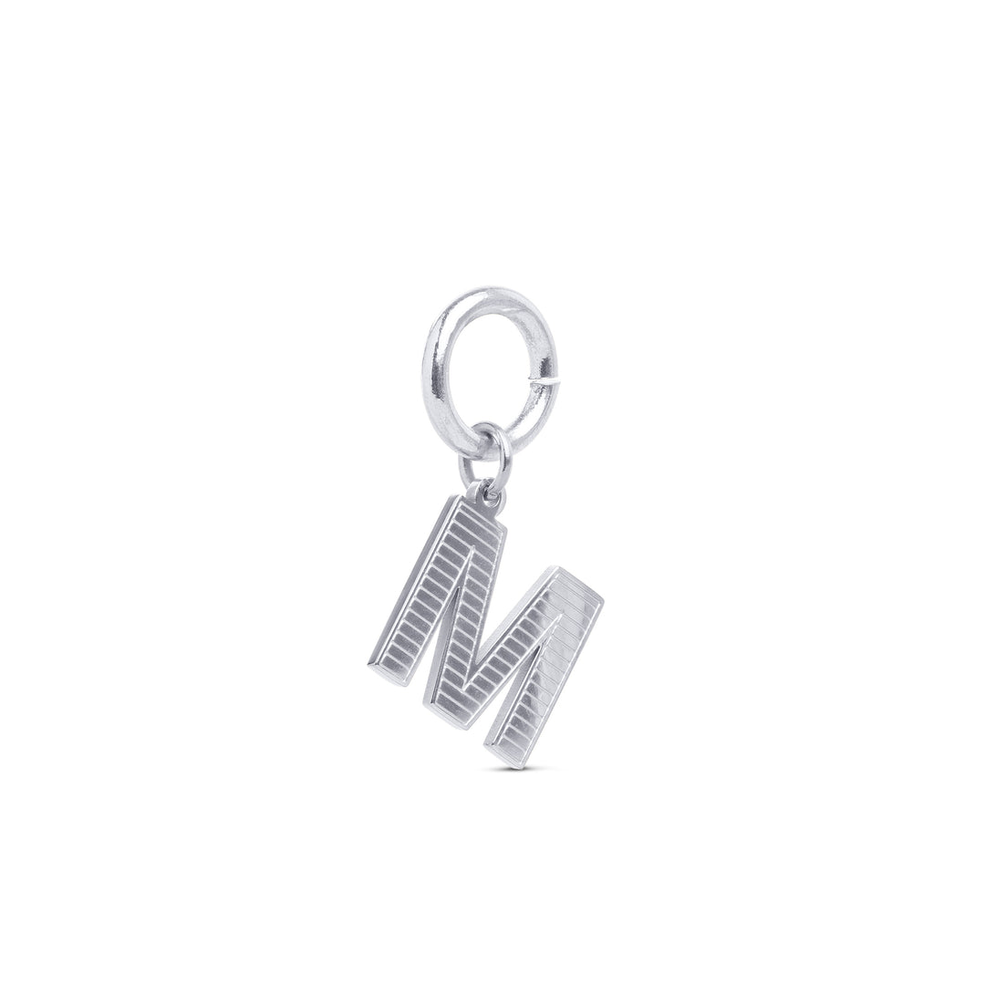 Sanya - Charm Initial en Acier Inoxydable Argenté