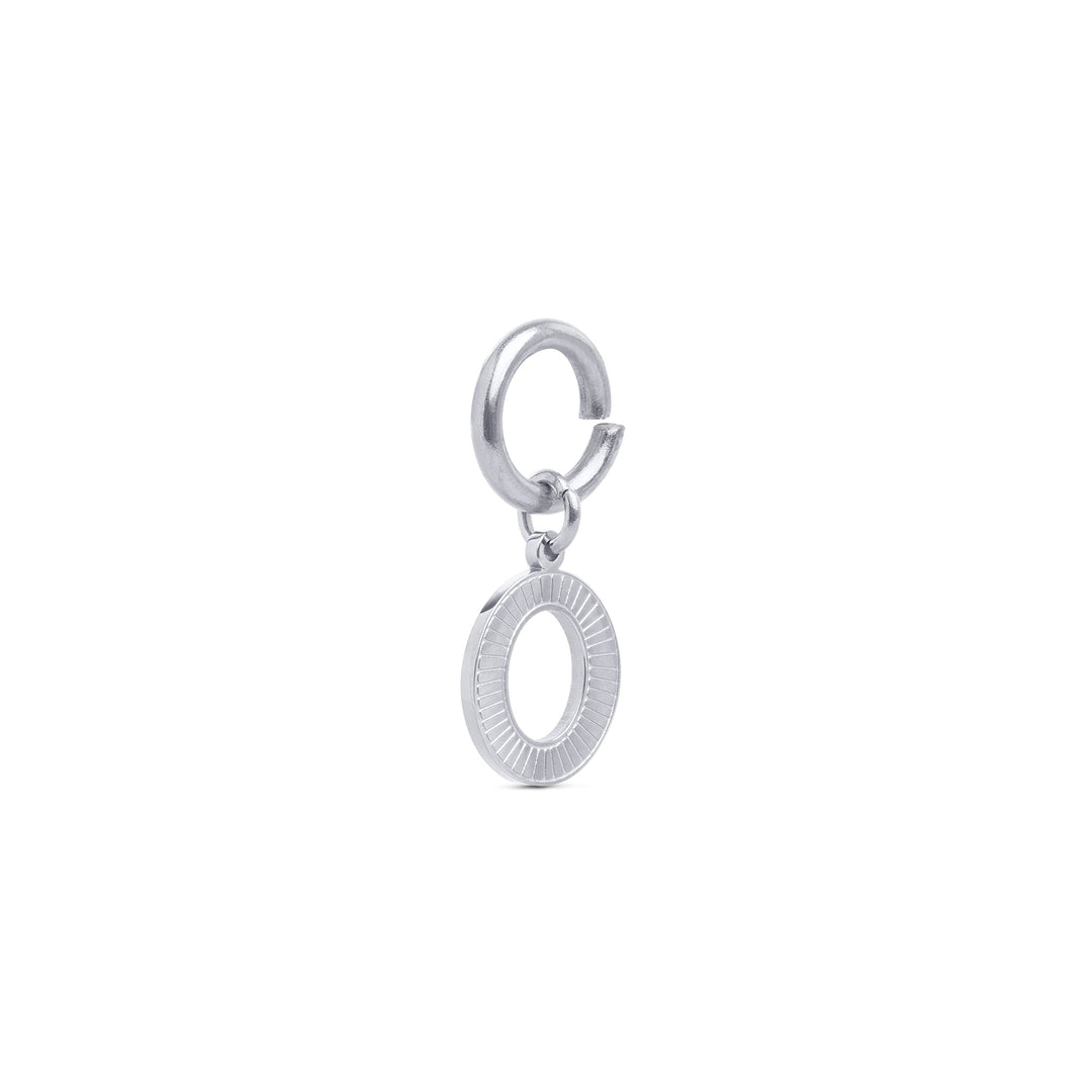 Sanya - Charm Initial en Acier Inoxydable Argenté