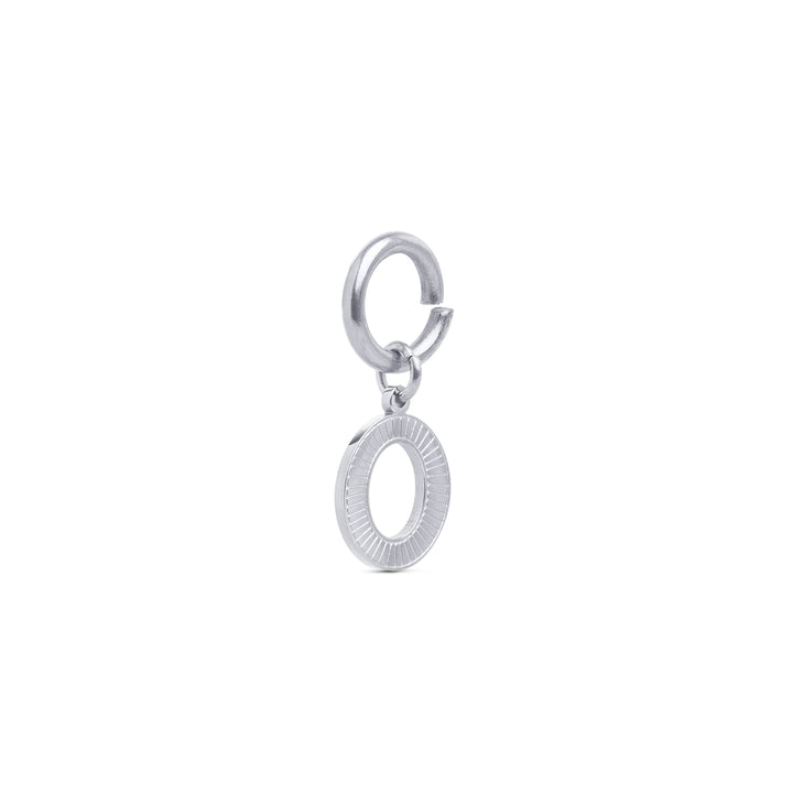 Sanya - Charm Initial en Acier Inoxydable Argenté