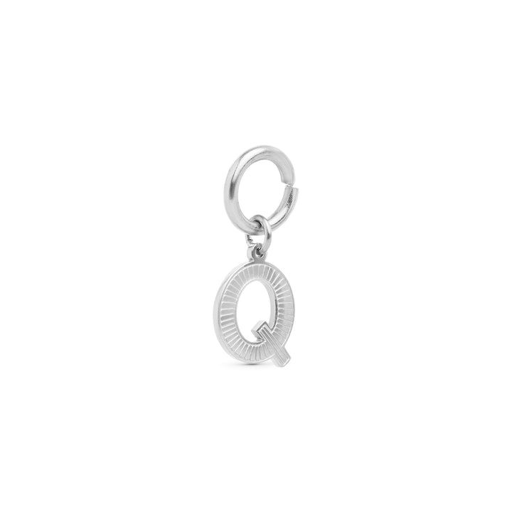 Sanya - Charm Initial en Acier Inoxydable Argenté
