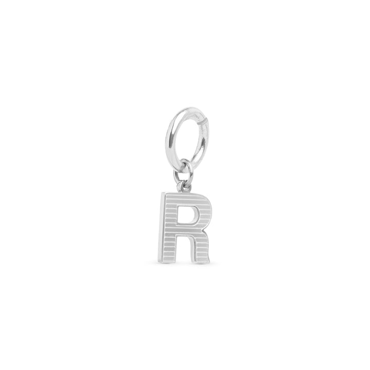 Sanya - Charm Initial en Acier Inoxydable Argenté