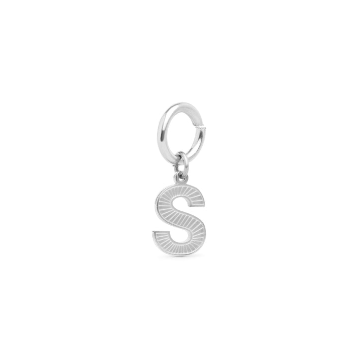 Sanya - Charm Initial en Acier Inoxydable Argenté
