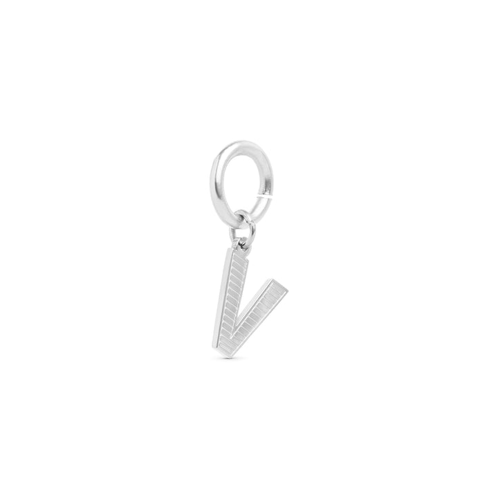 Sanya - Charm Initial en Acier Inoxydable Argenté