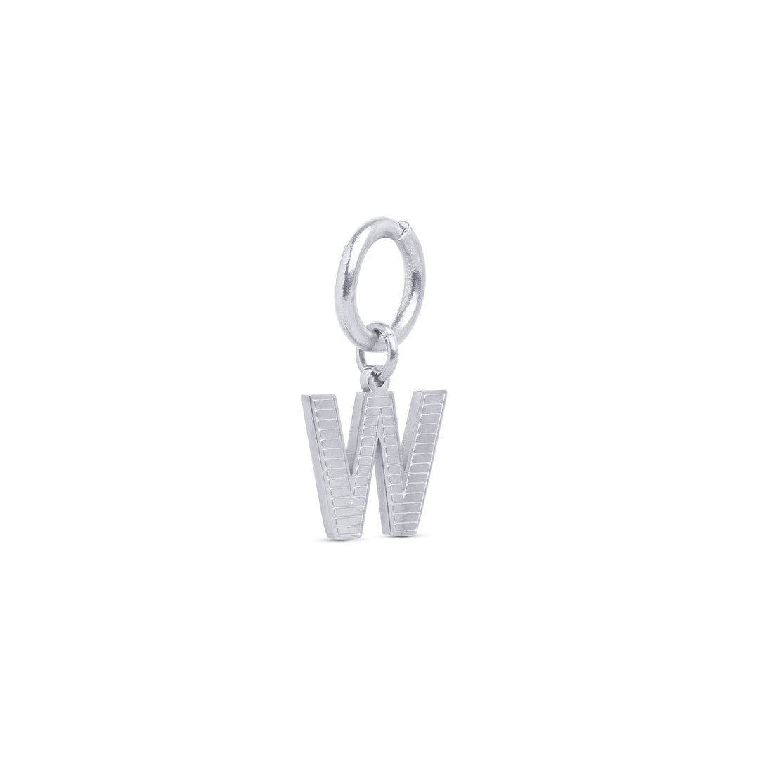 Sanya - Charm Initial en Acier Inoxydable Argenté