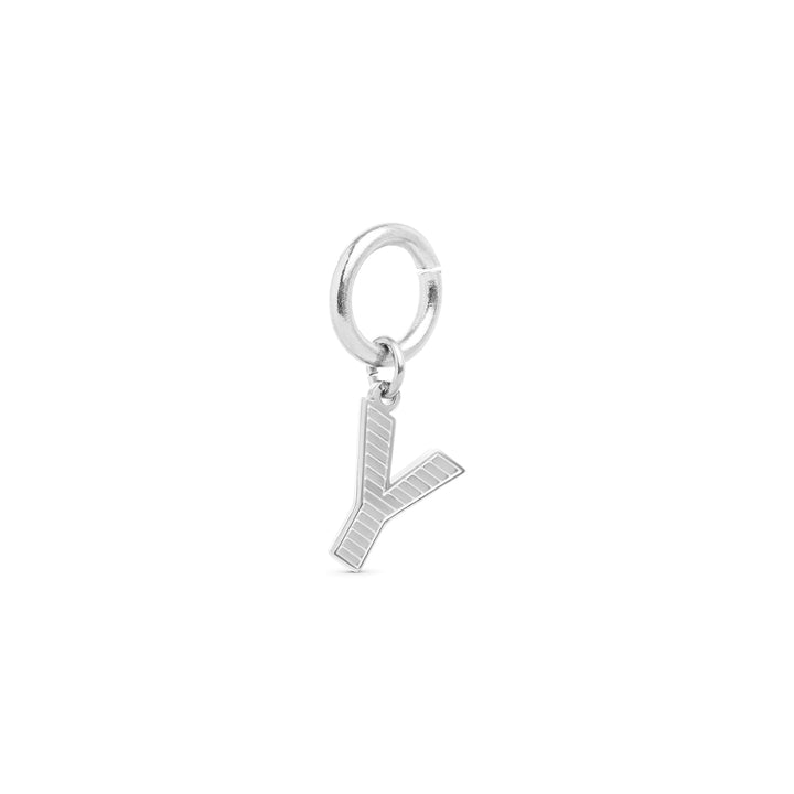 Sanya - Charm Initial en Acier Inoxydable Argenté