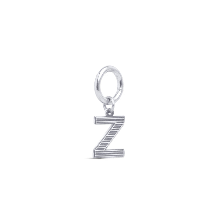 Sanya - Charm Initial en Acier Inoxydable Argenté