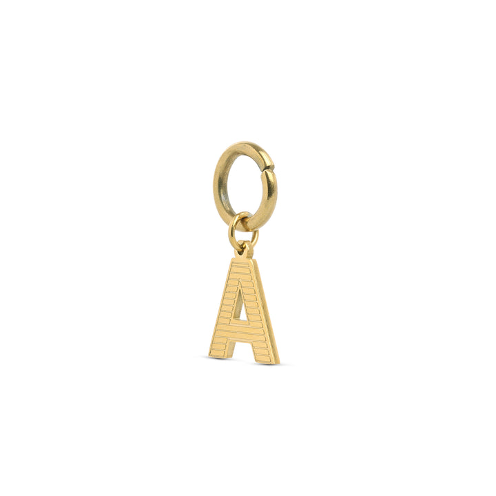 Sanya - Charm Initial en Acier Inoxydable Doré